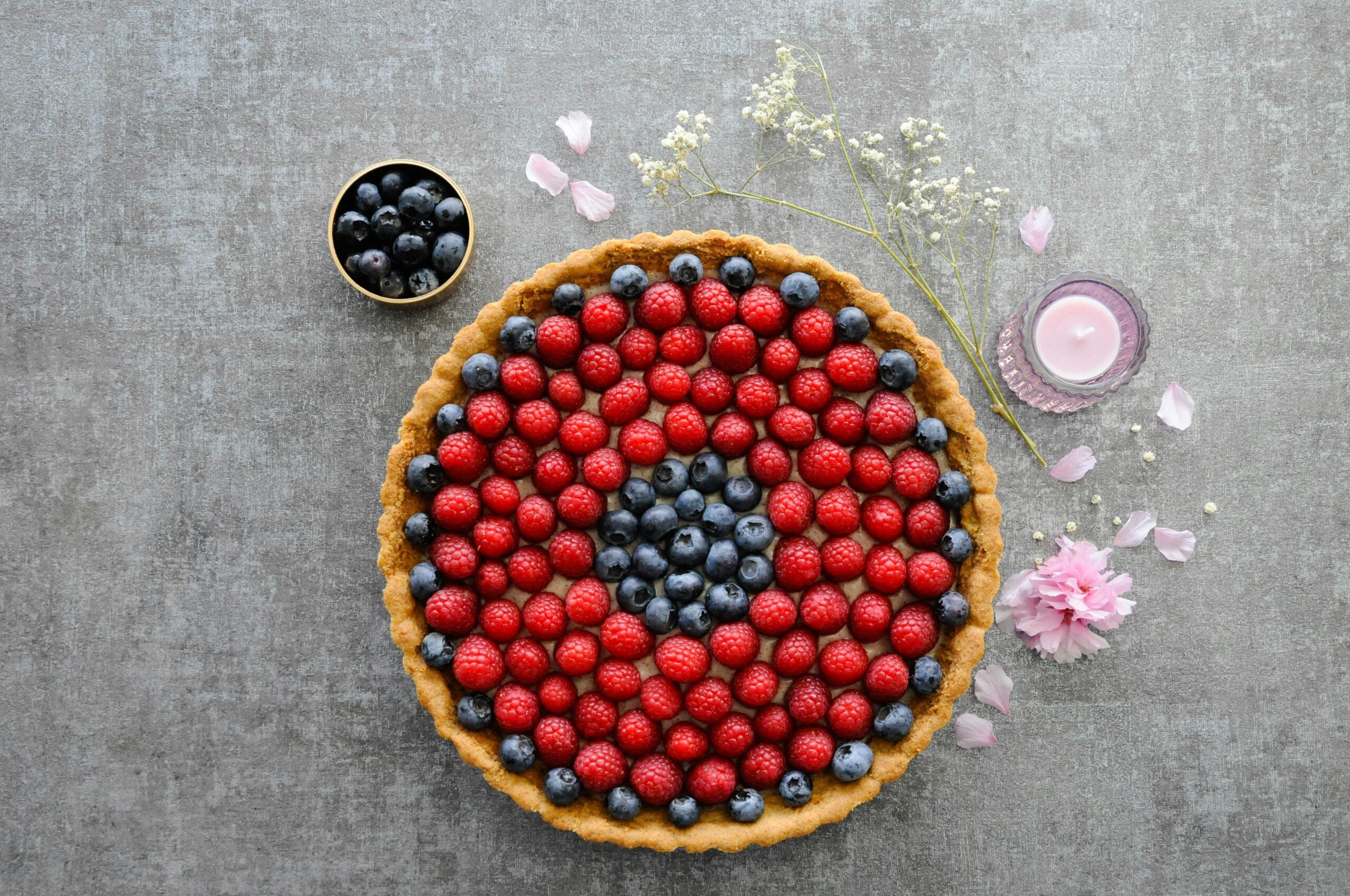 Cherry, Pecan and Coconut Granola with Berries